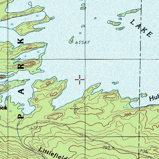 Topographic Map of Trout Brook, ME