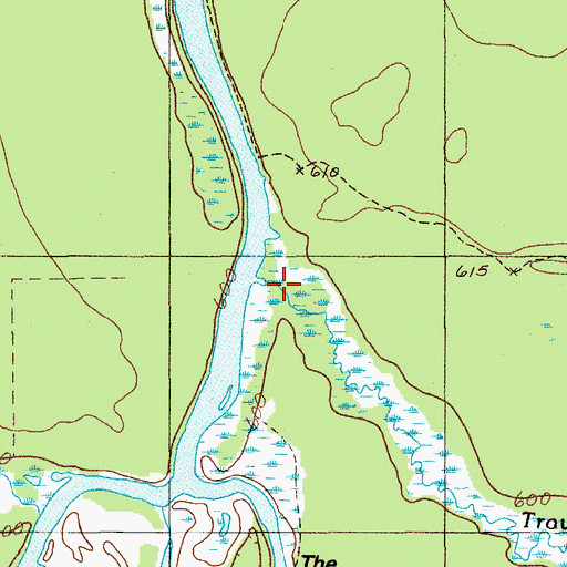 Topographic Map of Trout Brook, ME