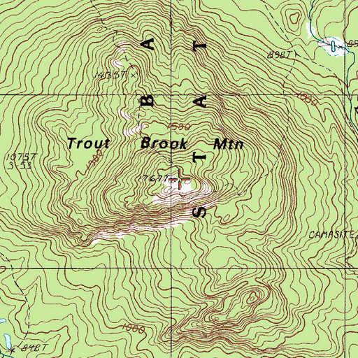 Topographic Map of Trout Brook Mountain, ME