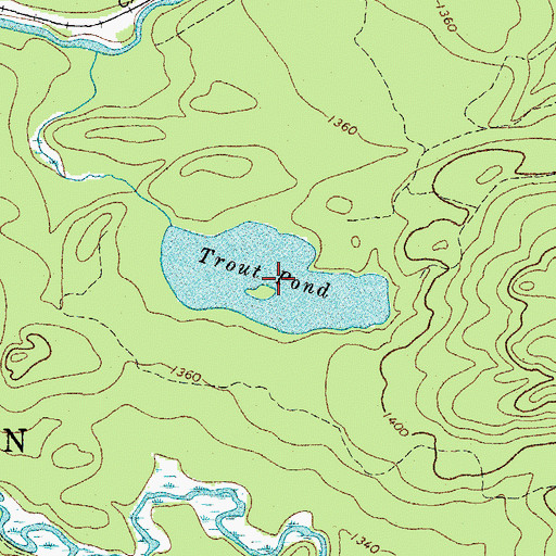 Topographic Map of Trout Pond, ME