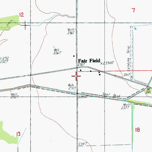 Topographic Map of Fair Field, AR