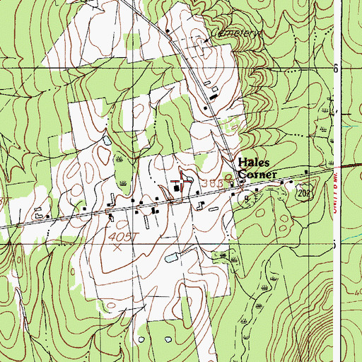 Topographic Map of Troy Central School, ME