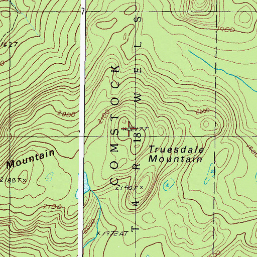 Topographic Map of Truesdale Mountain, ME