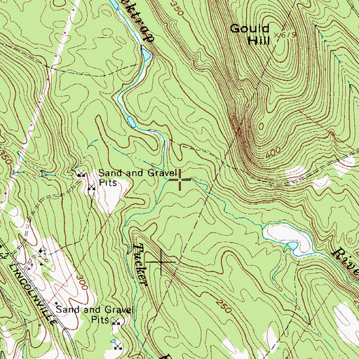 Topographic Map of Tucker Brook, ME