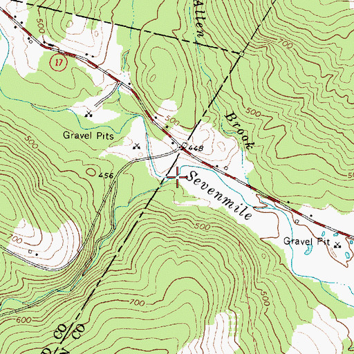 Topographic Map of Tucker Valley Brook, ME