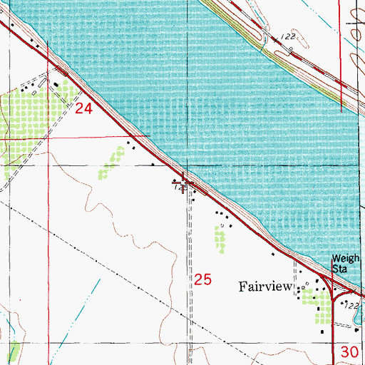 Topographic Map of Fairview, AR