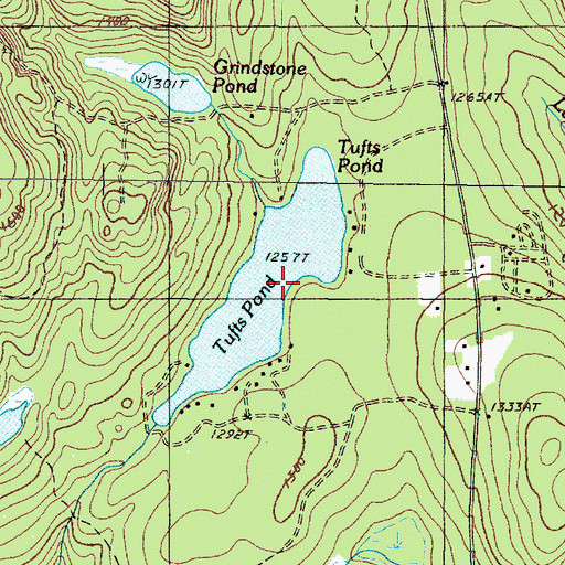 Topographic Map of Tufts Pond, ME