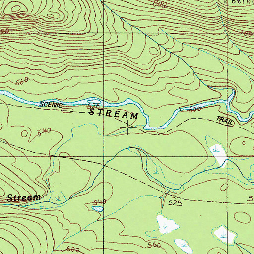 Topographic Map of Tumbledown Dick Stream, ME