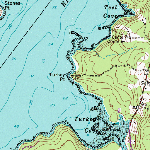 Topographic Map of Turkey Point, ME