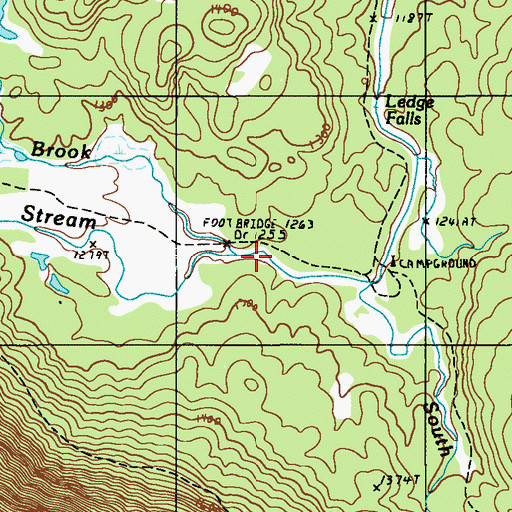 Topographic Map of Turner Brook, ME