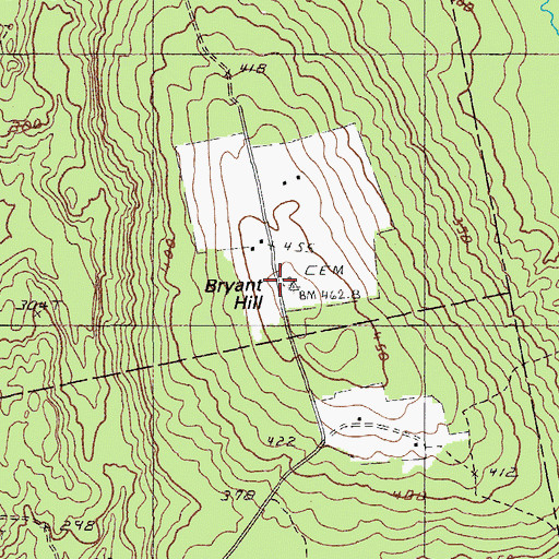 Topographic Map of Turner Cemetery, ME