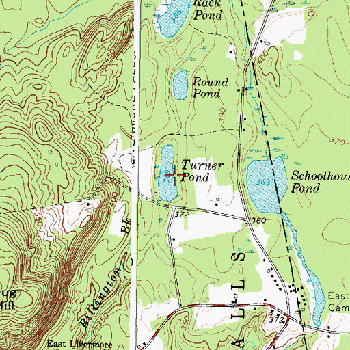 Topographic Map of Turner Pond, ME