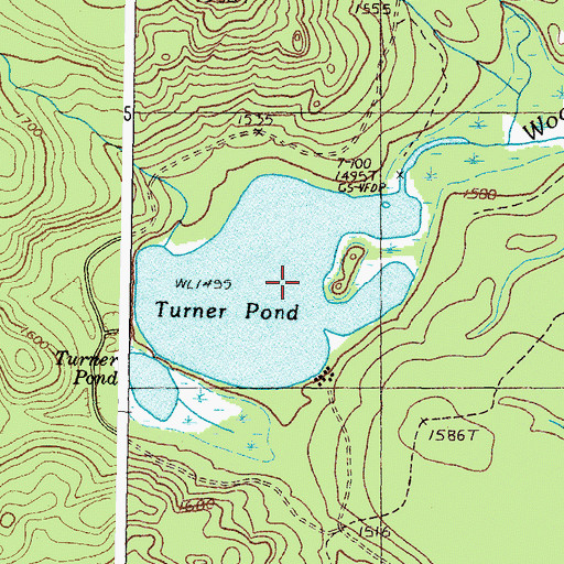 Topographic Map of Turner Pond, ME