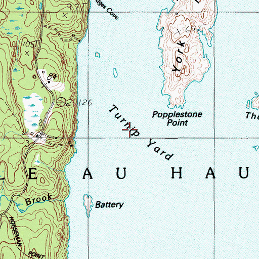 Topographic Map of Turnip Yard, ME