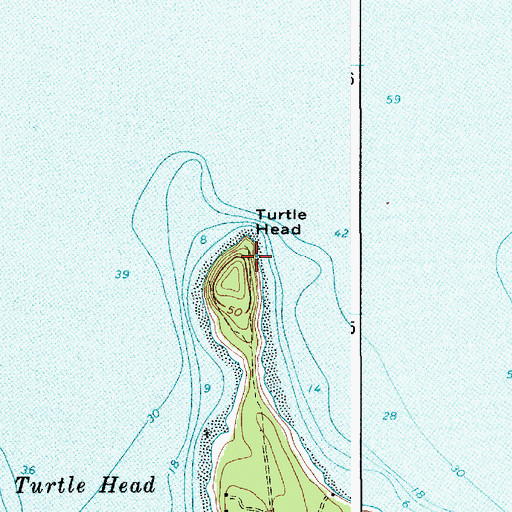 Topographic Map of Turtle Head, ME