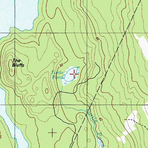 Topographic Map of Turtle Pond, ME