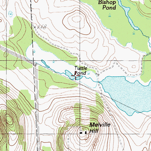 Topographic Map of Tuttle Pond, ME