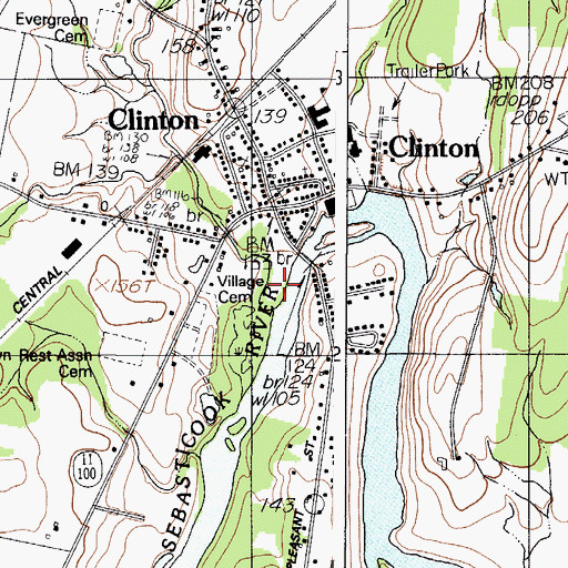 Topographic Map of Twelvemile Brook, ME