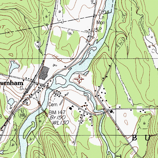 Topographic Map of Twentyfive Mile Stream, ME