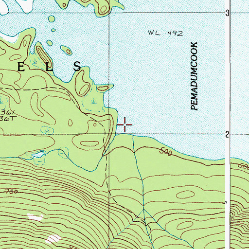 Topographic Map of Twitchell Brook, ME