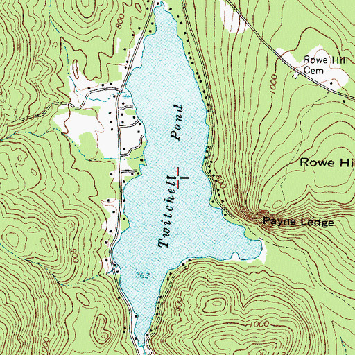 Topographic Map of Twitchell Pond, ME