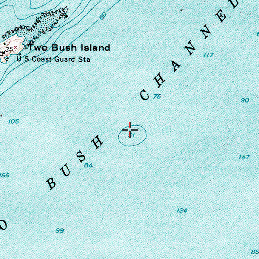 Topographic Map of Two Bush Channel, ME