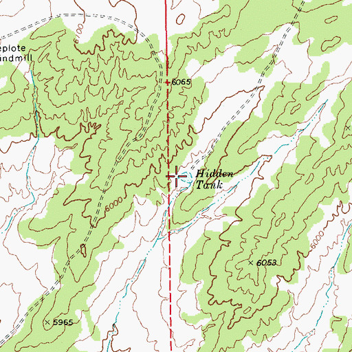 Topographic Map of Hidden Tank, AZ