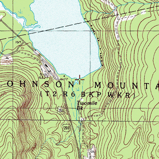 Topographic Map of Twomile Brook, ME