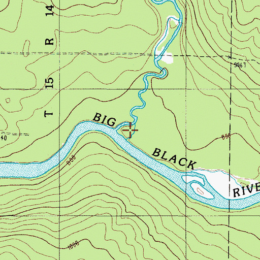 Topographic Map of Twomile Brook, ME