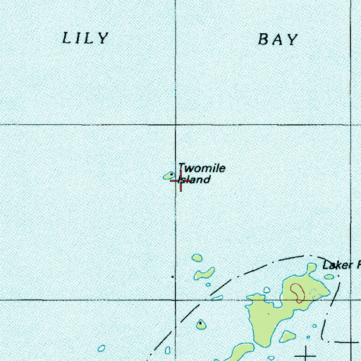 Topographic Map of Twomile Island, ME