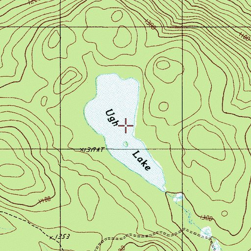 Topographic Map of Ugh Lake, ME