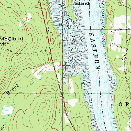 Topographic Map of Ulmer Brook, ME