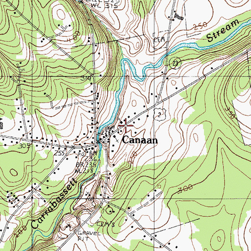 Topographic Map of Union Church, ME