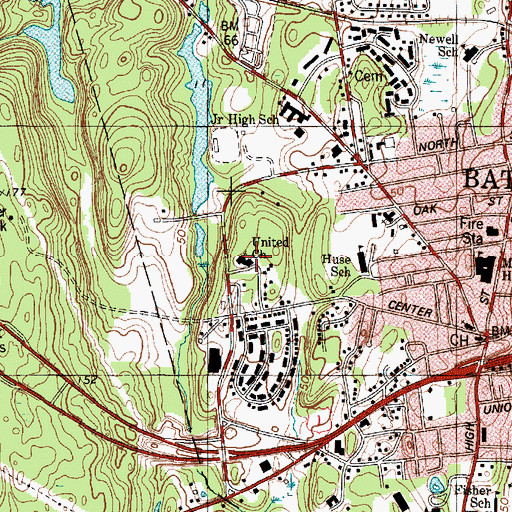 Topographic Map of United Church of Christ, ME