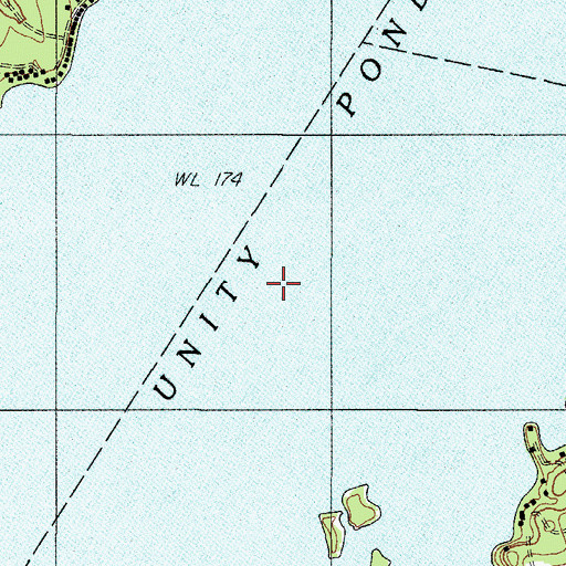 Topographic Map of Unity Pond, ME