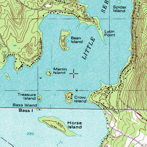 Topographic Map of Upper Bay, ME