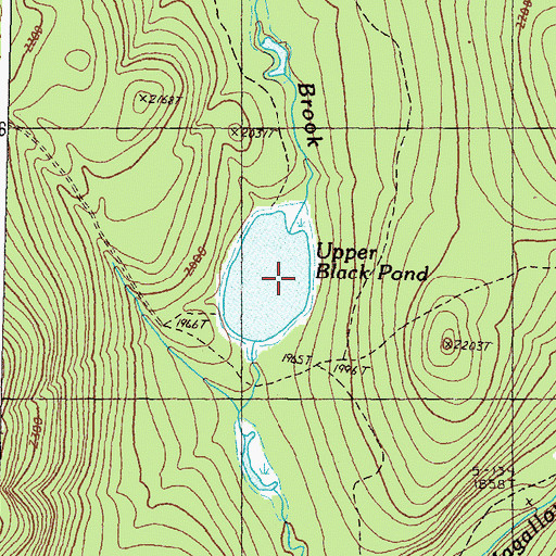 Topographic Map of Upper Black Pond, ME