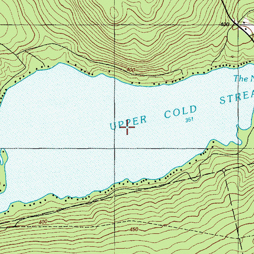 Topographic Map of Upper Cold Stream Ponds, ME