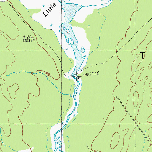 Topographic Map of Upper Dam (historical), ME