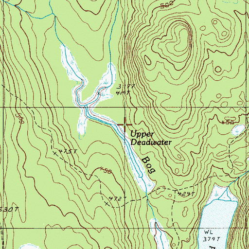 Topographic Map of Upper Deadwater, ME