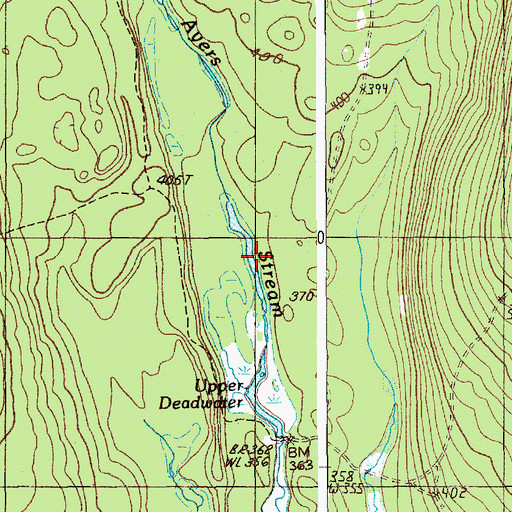 Topographic Map of Upper Deadwater, ME