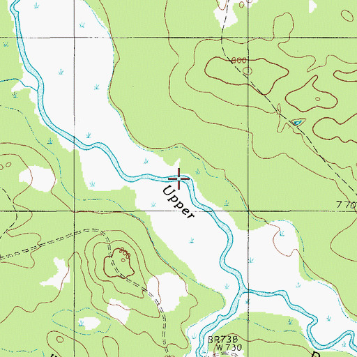 Topographic Map of Upper Deadwater, ME