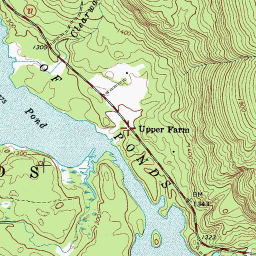 Topographic Map of Upper Farm, ME