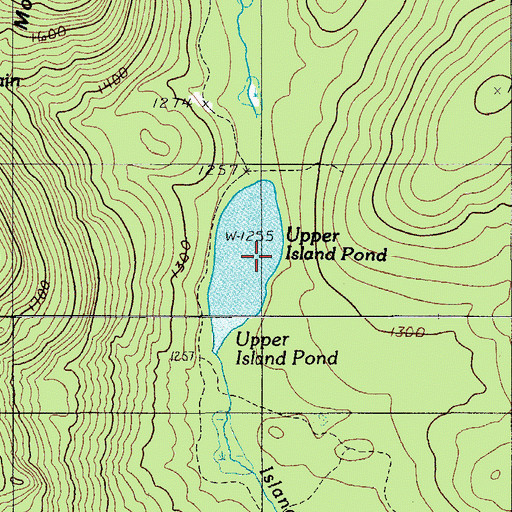 Topographic Map of Upper Island Pond, ME