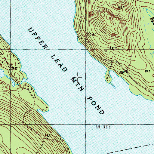 Topographic Map of Upper Lead Mountain Pond, ME