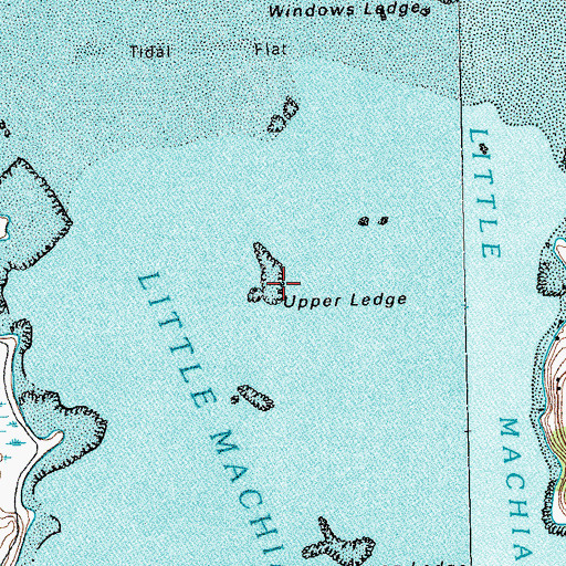 Topographic Map of Upper Ledge, ME