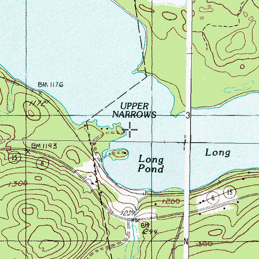 Topographic Map of Upper Narrows, ME