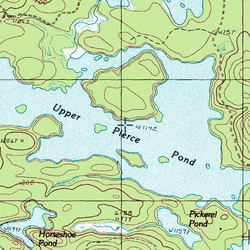 Topographic Map of Upper Pierce Pond, ME