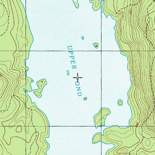 Topographic Map of Upper Pond, ME