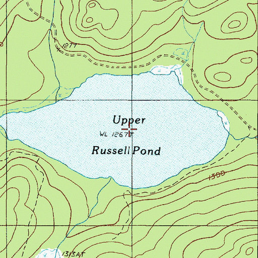 Topographic Map of Upper Russell Pond, ME